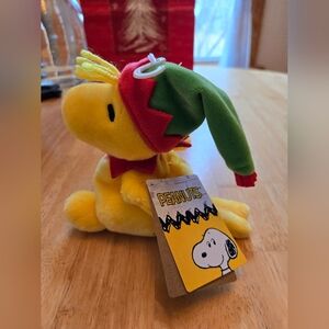 Peanuts Woodstock Plush in Green Elf Hat